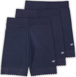 Lucky & Me Jada Little Girls Bike Shorts, Tagless, Soft Cotton, Lace Trim, Underwear, 3 Pack ...