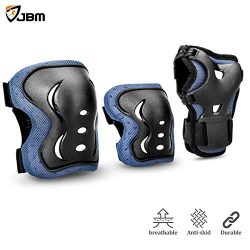 JBM international JBM Children Cycling Roller Skating Knee Elbow Wrist Protective Pads-Black/Adj ...