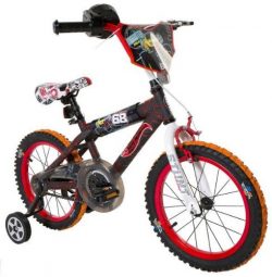 Dynacraft Hot Wheels Boys BMX Street/Dirt Bike with Hand Brake 16″” Black/Red/Orange