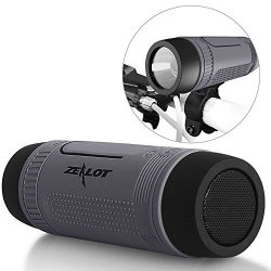 Outdoor Speakers Portable Bluetooth Bicycle Speaker Zealot S1 4000mAh Power Bank Waterproof Spea ...