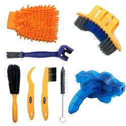 Anndason 8 Pieces Precision Bicycle Cleaning Brush Tool Including Bike Chain Scrubber, suitable  ...