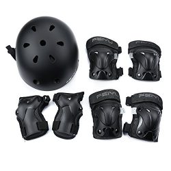 Weanas Kids Youth Adjustable Sports Protective Gear Set, Safety Pad Safeguard (Helmet Knee Elbow ...