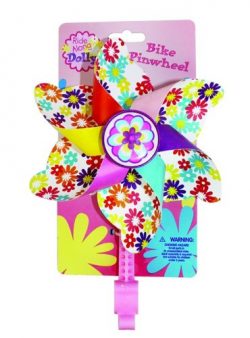 Bike Handlebar Pinwheel – Spinning Flower Pinwheel for Kid’s Bicycle – Snaps o ...