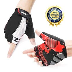 Zookki Cycling Gloves Mountain Bike Gloves Road Racing Bicycle Gloves Light Silicone Gel Pad Rid ...