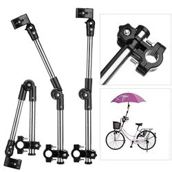 Flexzion Bicycle Umbrella Mount Holder Swivel Connector Handlebar Frame Stand Adjustable 2 Secti ...