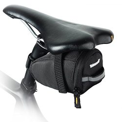 RHINOWALK Bike Saddle Bag, Waterproof Cycling Bicycle Seat Bag with Reflective Stripes