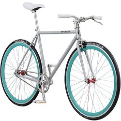 Pure Fix Original Fixed Gear Single Speed Bicycle, Delta Light Grey/Teal Blue, 50cm/Small