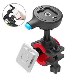 TONGYE Bike Phone Mount Bicycle Holder Cycling Accessories with One-Second Lock, One-Button Rele ...