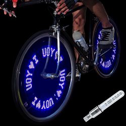 DAWAY A08 Bike Tire Valve Stem Light – LED Waterproof Bicycle Wheel Lights Neon Flashing L ...