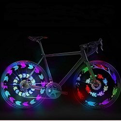 GOWEII 2 Pack New Design Colorful And Bright LED Bicycle Spoke Lights for Bike Wheels Decoration ...