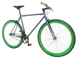 Vilano Rampage Fixed Gear Fixie Single Speed Road Bike, Grey/Green, Medium/54cm