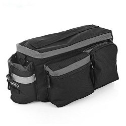 NACATIN 6L Water Resistant Bike Pannier Bag Multifunctional Rear Seat Trunk Bag Shoulder Bag wit ...