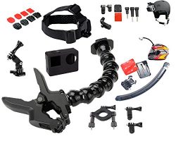 Jaws Flex Clamp with 22 Pcs for All in One Gopro Accessories Kit Bundle Bike Motorcycle Mountain ...