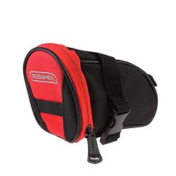 Roswheel Outdoor Cycling Bike Bicycle Saddle Bag Under Seat Packs Tail Pouch – Black-Red