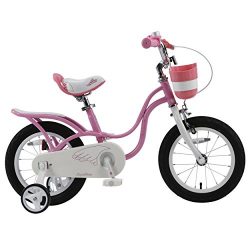 Royalbaby Little Swan Girl’s Bike with basket, 14, 16 or 18 inch girls bike with training  ...