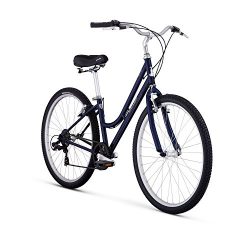 Raleigh Bikes Venture Step Thru Comfort Bike, 19″/Large, Purple