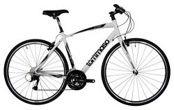 Tommaso La Forma Lightweight Aluminum Hybrid Bike -White/Black – Large