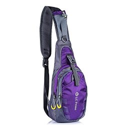 LC Prime FBA_CH058PE Â Sling Bag Chest Shoulder Unbalance Gym Fanny Backpack Sack Satchel Outdoo ...