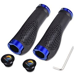 Ergonomic Design Bicycle Handlebar Grips Widen Holding Surface (blue)