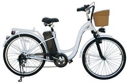Watseka XP Cargo-Electric Bicycle-26″-6 speed-Adult/Young Adult (White)