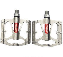 UPANBIKE MTB Road Bike Bicycle Ultra-light 9/16” Triple Bearing Aluminum Platform Pedals 1 ...