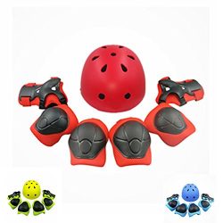 Kiwivalley Kids Boys and Girls Outdoor Sports Protective Gear Safety Pads Set [Helmet Knee Elbow ...