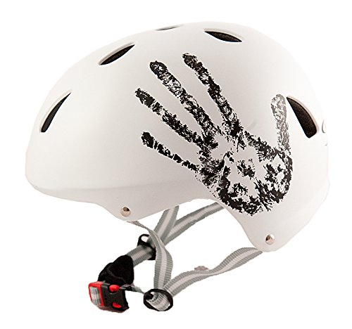 Sport DirectTM Bicycle Bike BMX/Skateboard “The Hand” Cycle Helmet White 57-59cm CE ...