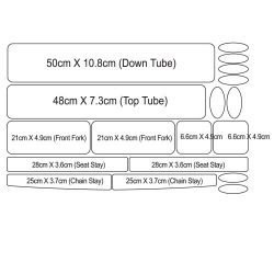 Precut Bike Protective Tape 3M Protection Film for BMX (Clear Transparent)