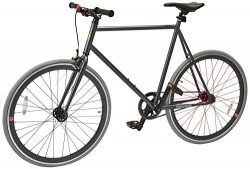 Retrospec Mini Mantra Fixie Bicycle with Sealed Bearing Hubs and Headlamp, Graphite, 60cm/X-Large