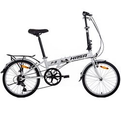 HASA Folding Foldable Bike Sram 6 Speed White