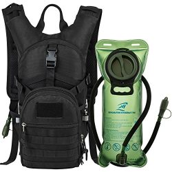 Tactical MOLLE Hydration Pack Backpack 900D with 2L Leak-Proof Water Bladder, Keep Liquids Cool  ...