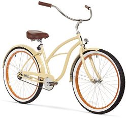 sixthreezero Women’s 1-Speed 26-Inch Beach Cruiser Bicycle, Scholar Cream