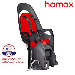 Hamax Caress Rear Child Bike Seat (Grey/Red, Rack Mount)