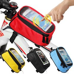 JOY COLORFUL Bicycle Bags, Red, Large