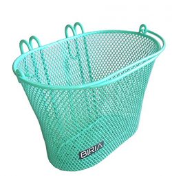 Basket with hooks Green, Front , Removable, Children wire mesh SMALL kids Bicycle basket, NEW, G ...