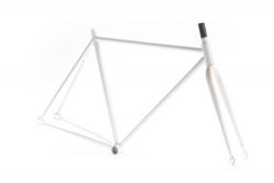 Pure Fix Fixed Gear Track Bike Frame Set, 54cm/Medium, White