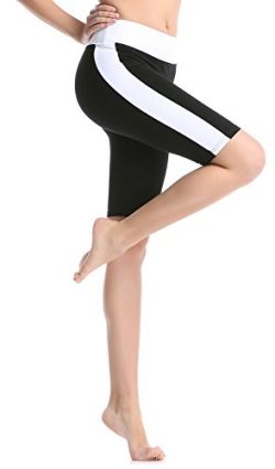 ABUSA Women’s Cotton Workout Bike Yoga Shorts – Tummy Control XL Black