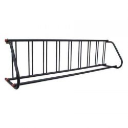 Bike Rack, Black, 112 in. L, 9-Bike