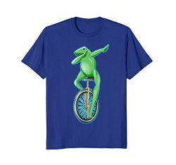 Mens Dab frog on a unicycle Large Royal Blue