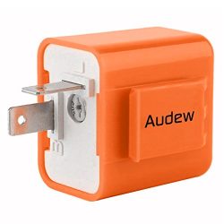 AUDEW 2-Pin Electronic Turn Signal Flasher Relay Fix Motorcycle Turn Signal Hyper Flash