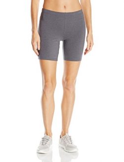 Hanes Women’s Stretch Jersey Bike Short, Charcoal Heather, X-Large