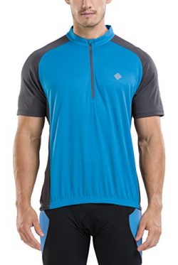KORAMAN Men’s Reflective Short Sleeve Cycling Jersey Quick-dry Breathable Biking Shirt Blu ...