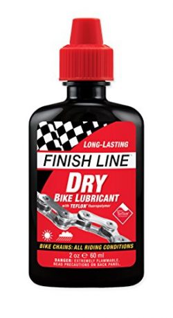 Finish Line DRY Teflon Bicycle Chain Lube 2oz Drip Squeeze Bottle