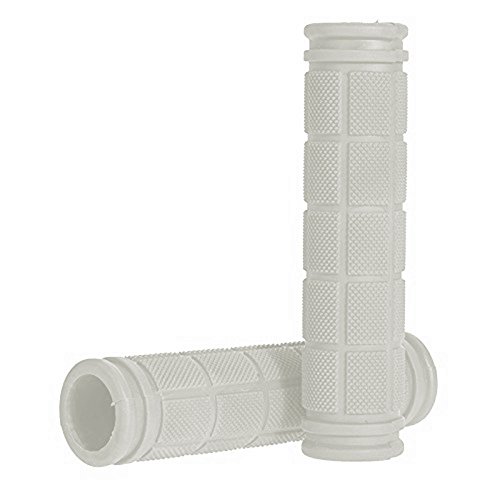 Coolrunner Bicycle Handle Bar Mushroom Grips BMX For Boys and Girls Bikes (White)