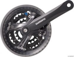 Shimano M361 Hybrid Crankset (Black 170mm X 48/38/28T)