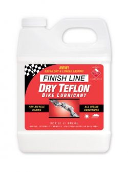 Finish Line DRY Teflon Bicycle Chain Lube, 32-Ounce Quart Jug