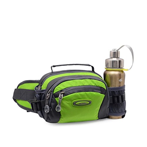 Fanny Pack with Water Bottle Holder / Waist Pack Bag for Cycling Climbing Trekking Ridding Dog W ...