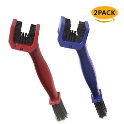 Motorcycle Bike Chain Cleaning Brush Tool 2 Pack Durable Gear Rotary Cleaner Maintenance Kit Cha ...