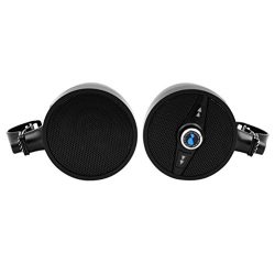 LX-S3 Waterproof Motorcycle Bluetooth Speaker with FM, Motorcycle Audio Systems Fits 1” to ...