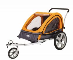 Pacific Cycle InStep Quick N EZ Double Bicycle Trailer,Orange/Gray